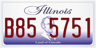 IL license plate B855751