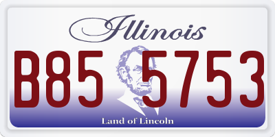 IL license plate B855753