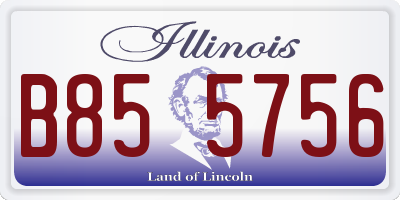 IL license plate B855756