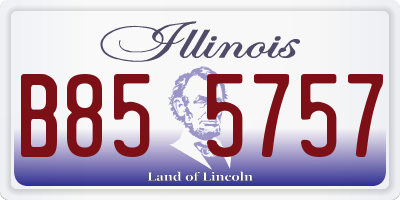 IL license plate B855757