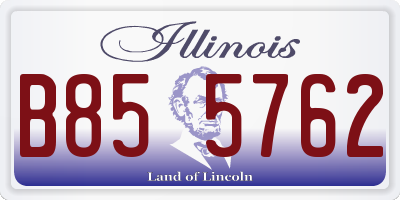 IL license plate B855762