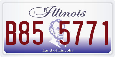 IL license plate B855771