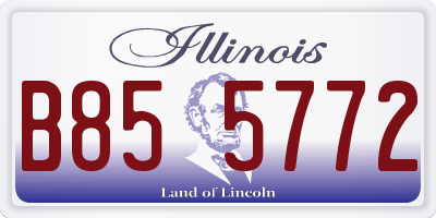 IL license plate B855772