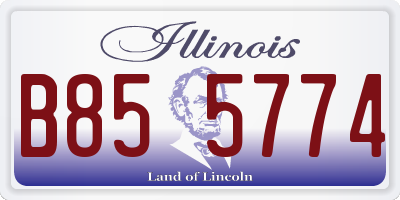 IL license plate B855774