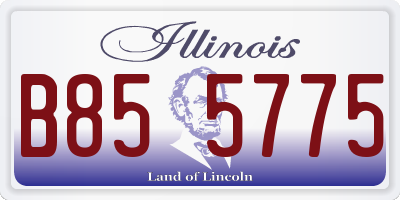 IL license plate B855775
