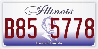 IL license plate B855778