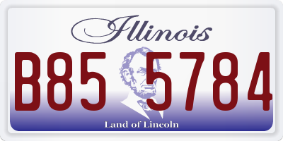 IL license plate B855784