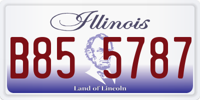 IL license plate B855787