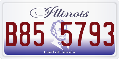IL license plate B855793