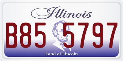 IL license plate B855797