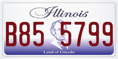 IL license plate B855799