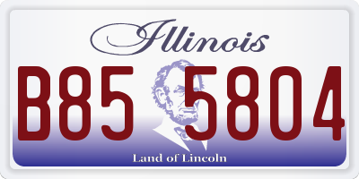 IL license plate B855804