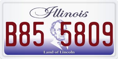 IL license plate B855809