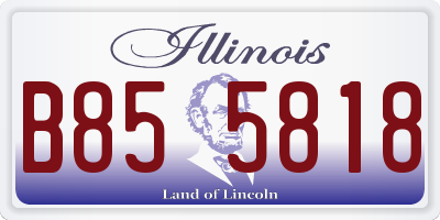 IL license plate B855818