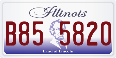 IL license plate B855820