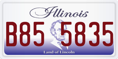 IL license plate B855835