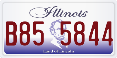 IL license plate B855844