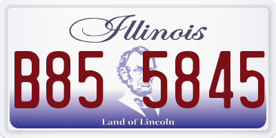 IL license plate B855845