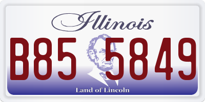 IL license plate B855849