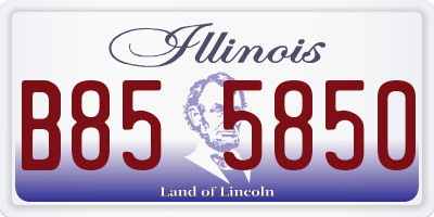 IL license plate B855850