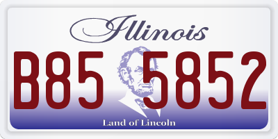 IL license plate B855852