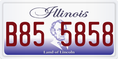 IL license plate B855858
