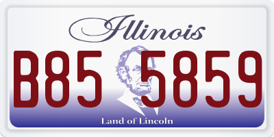 IL license plate B855859