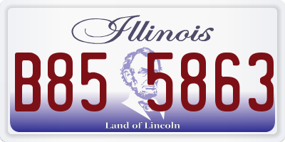 IL license plate B855863