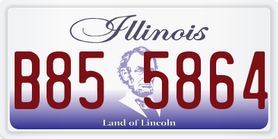 IL license plate B855864
