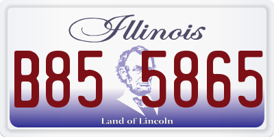 IL license plate B855865