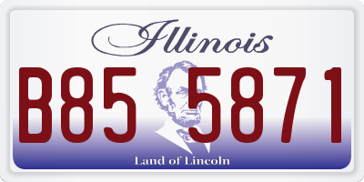 IL license plate B855871