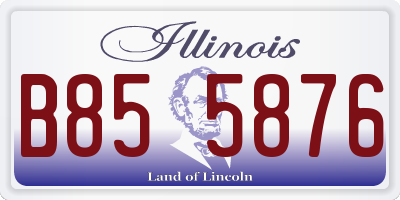 IL license plate B855876