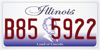 IL license plate B855922