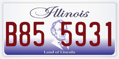 IL license plate B855931