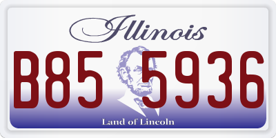 IL license plate B855936