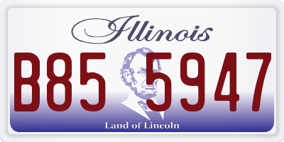 IL license plate B855947