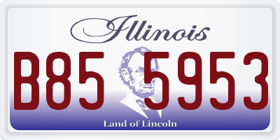 IL license plate B855953