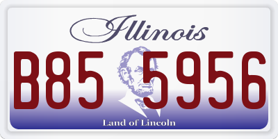 IL license plate B855956