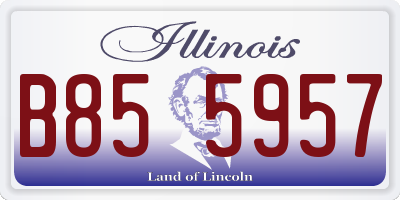 IL license plate B855957
