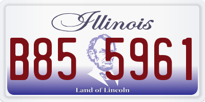IL license plate B855961