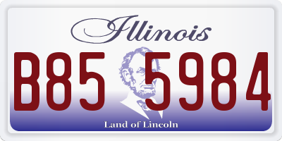 IL license plate B855984