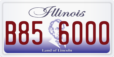IL license plate B856000