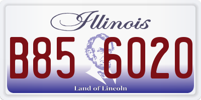 IL license plate B856020