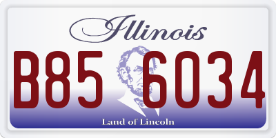IL license plate B856034