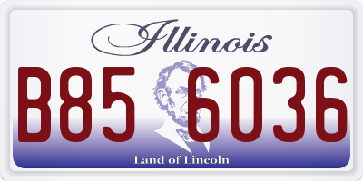 IL license plate B856036