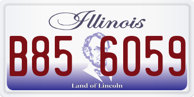 IL license plate B856059