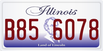 IL license plate B856078