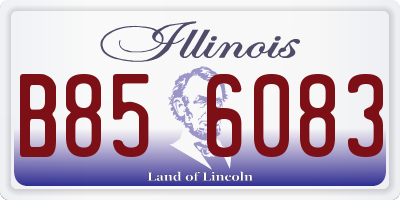 IL license plate B856083