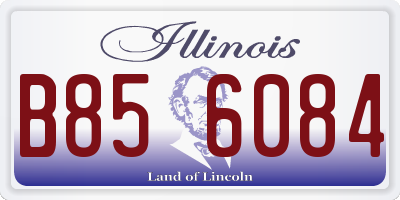 IL license plate B856084
