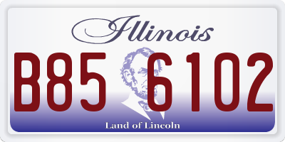 IL license plate B856102